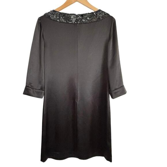 Vera Wang Lavender Label Dress Women’s Sz 6 Black Embellishments Collar Classic - Picture 3 of 9